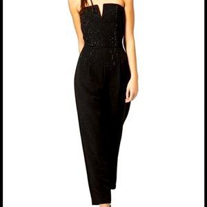 Topshop Embellished Bandeau Jumpsuit